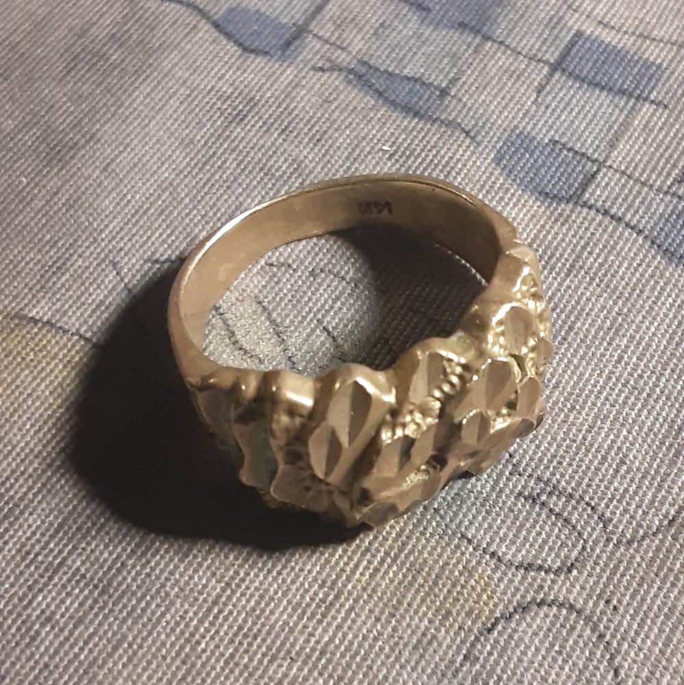 10 K Gold Nugget Ring S 10